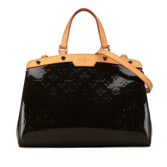 Louis Vuitton Shoulder Purple Leather Bag Amarant Brea Patent 2WAY MM - Picture 1 of 11
